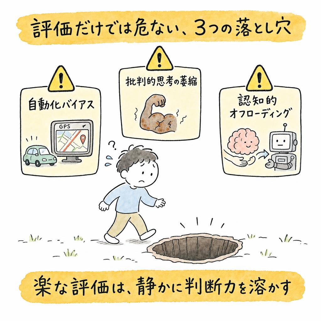 評価だけでは危ない、3つの落とし穴